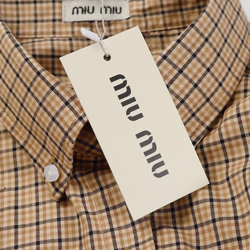 חולצה מכופתרת מיו מיו