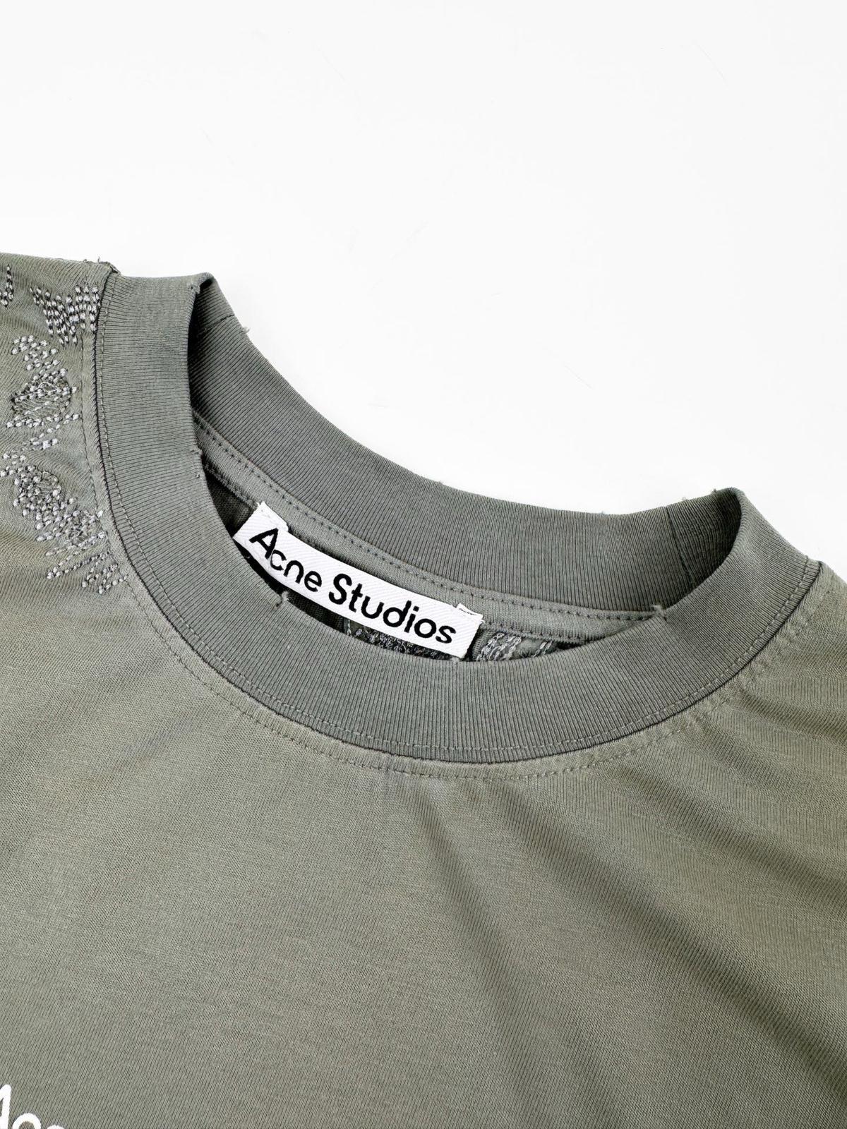 חולצת טישרט Acne Studios - ירוק שטוף